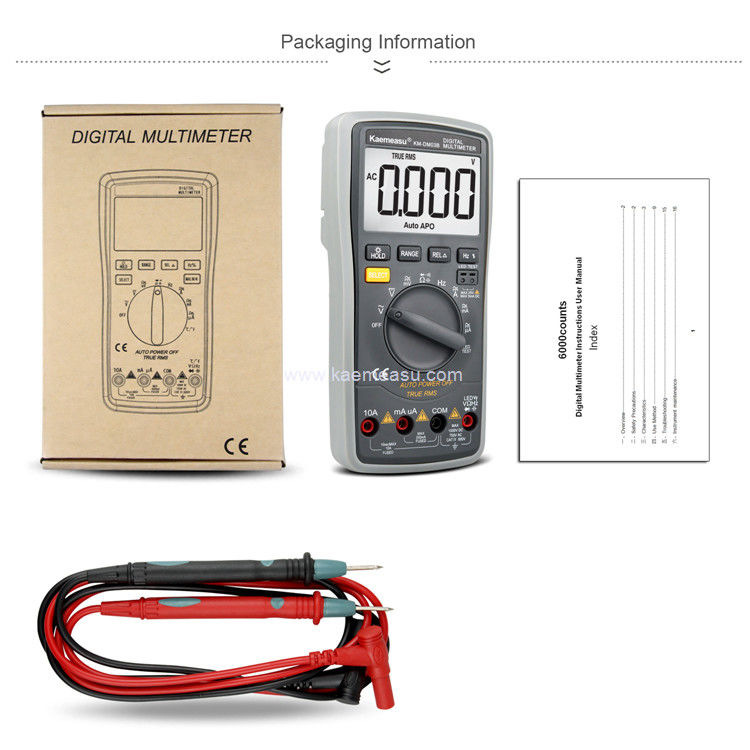 Kaemeasu 03B Промышленный электронный мультиметр высокой точности Smart Anti Burn 1000V AC DC Digital Multimeter