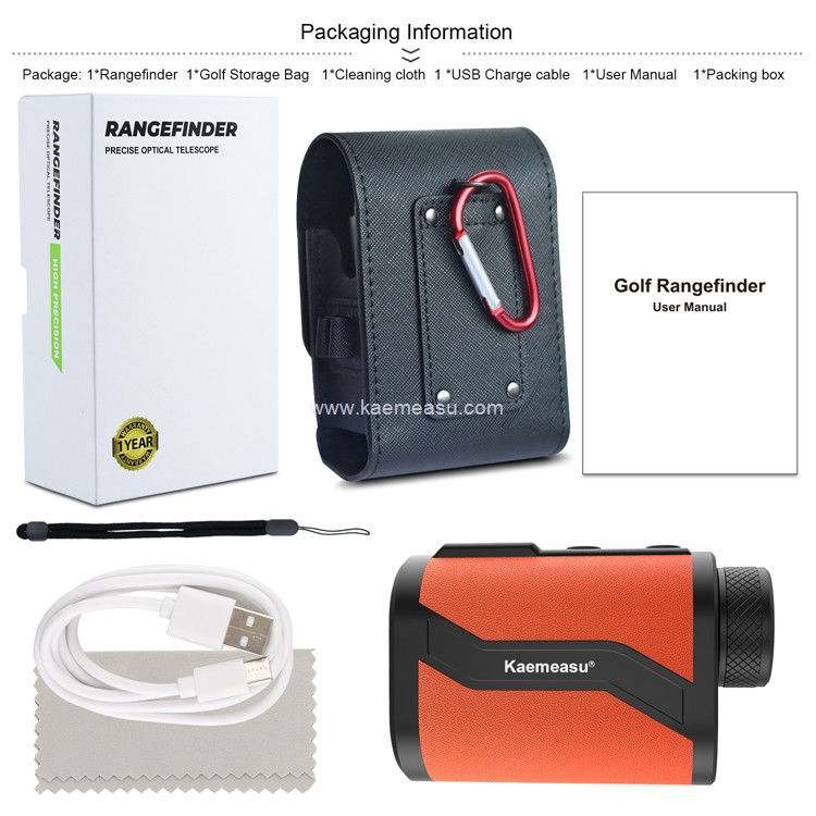 Kaemeasu Golf Rangefinder 6.5X Алюминиевая кожаная оболочка Лазерный дальнобойщик с магнитной функцией блокировки флагштока MAL600
