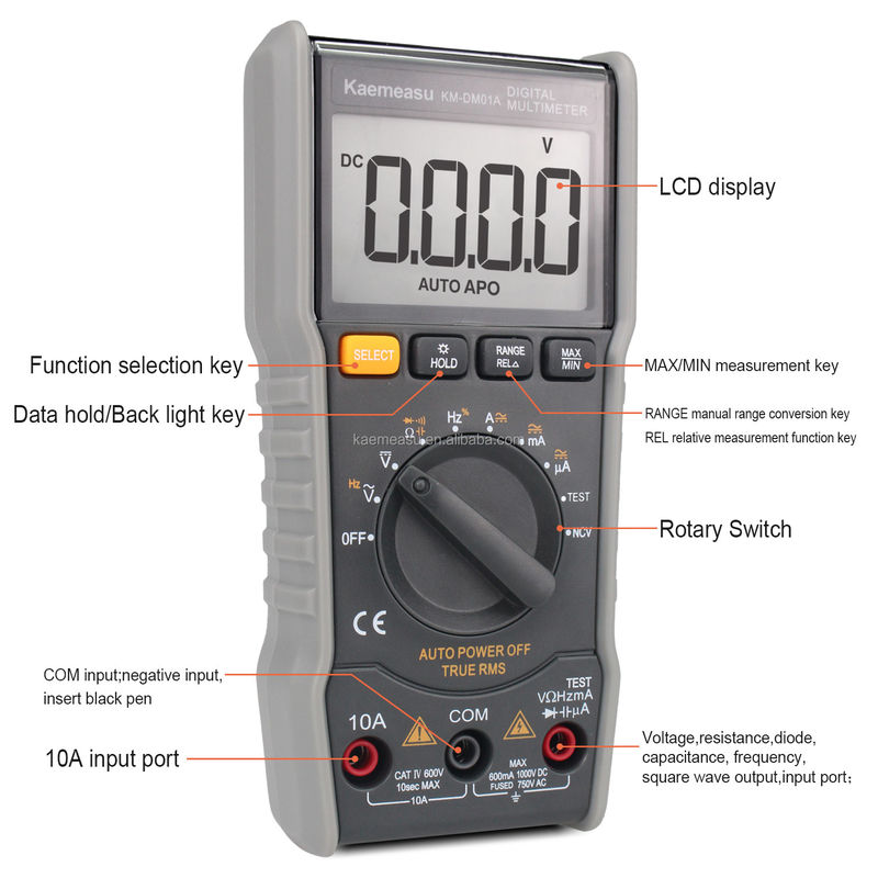 Горячая продажа 6000 счетов NCV True RMS Smart Measurement Мини карманные цифровые мультиметры 01A