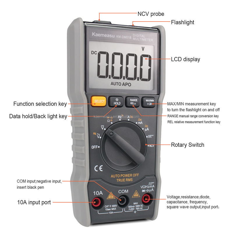 Горячая продажа 6000 счетов NCV True RMS Smart Measurement Мини карманные цифровые мультиметры 01A