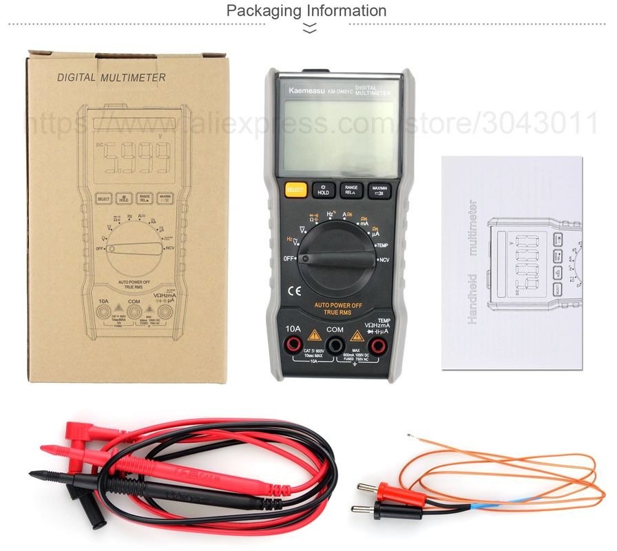 OEM ODM Цифровой мультитестер T-rms электронный мультиметр Ncv Ohm Hz Tester avometer Мини портативный мультиметр для продажи