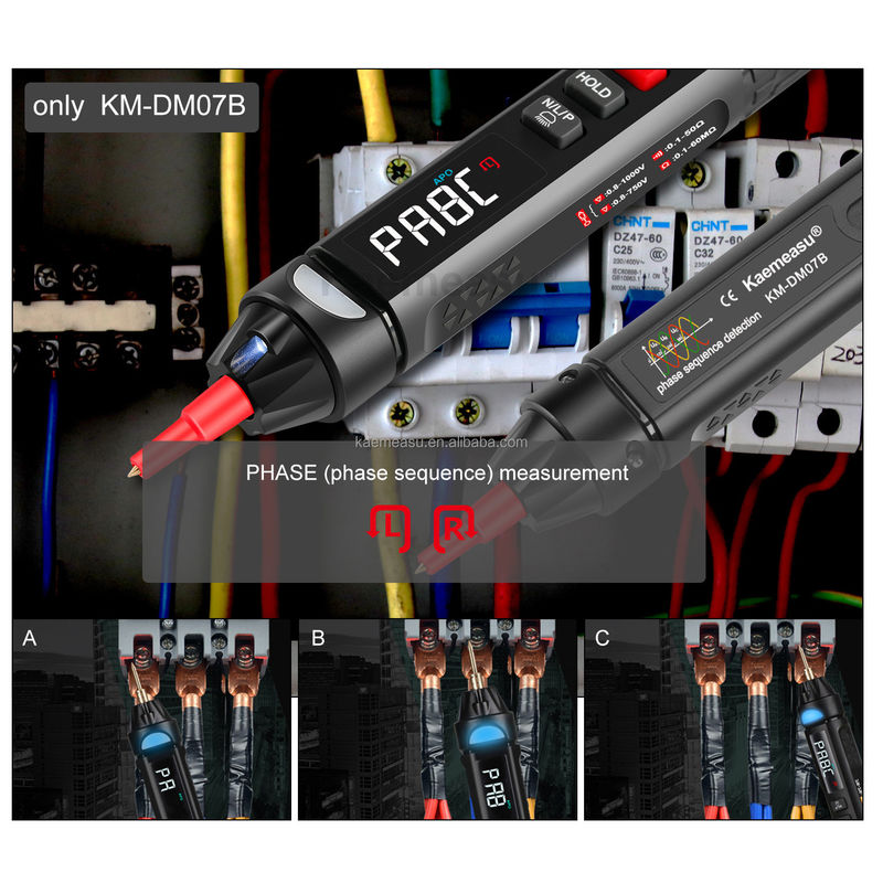 kaemeasu Mini Pen Digital Multimeter NCV Sequence Неконтактный детектор напряжения