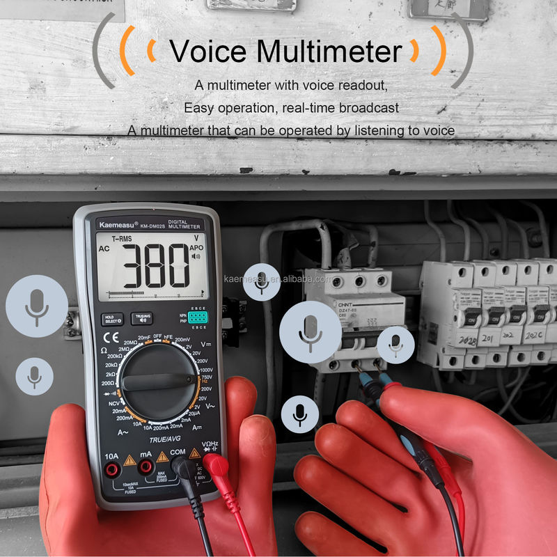 Профессиональный умный цифровой мультиметр Tester питание 9V 6F22 батарея * 1 02S скамейка 1000V авто диапазон серый
