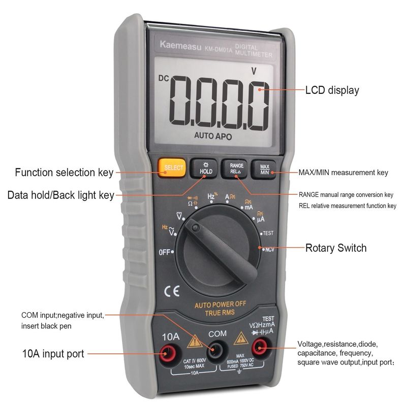 Мини портативный NCV True RMS Live Wire/Nothing Wire Измерение автоматического диапазона Pocket Digital Multimeters