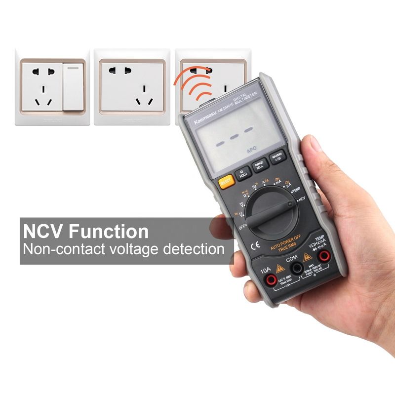 Электрический мультиметр против ожогов True-rms Ncv Ohm Hz Tester Умные цифровые мультиметры с температурным зондом