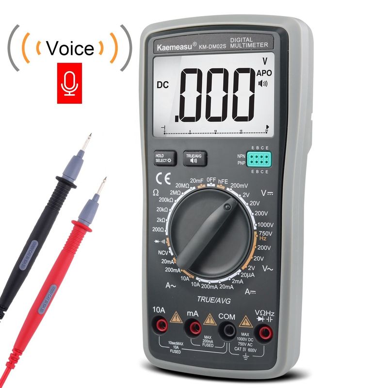 OEM ODM Электронный мультиметр DC AC NCV профессиональный True RMS Tester Автоматический диапазон Умные мультиметры голосового отчета