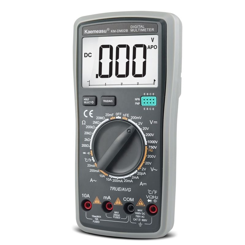 Цифровой мультиметр DC AC True RMS 1000V Электронный мультитестер Anti Burn Автоматический мультиметр с температурным зондом
