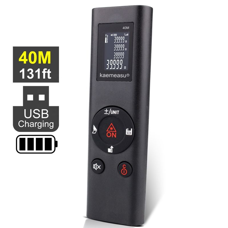 40м Мини ручной USB перезаряжаемый лазерный дальномер высокоточного инфракрасного электронного линейщика лазерный дальномер