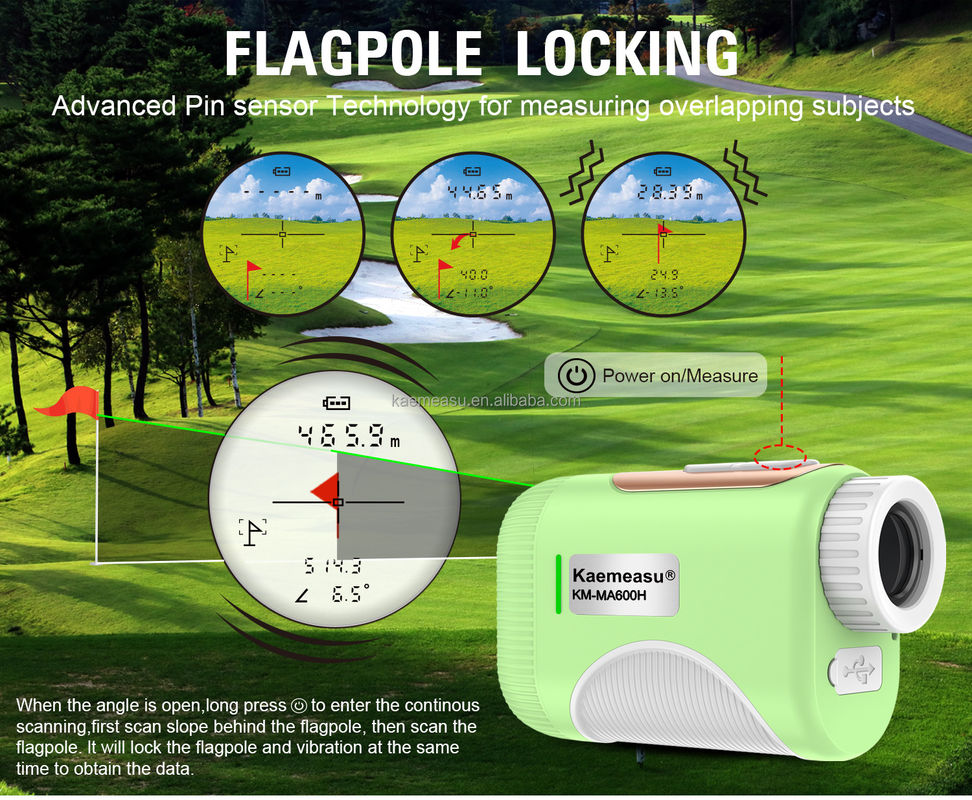OEM 1200m Golf Slope Scope Лазерный дистанционный счетчик Телескоп Промышленного класса Гольф Лазерные дальномеры Зеленый цвет