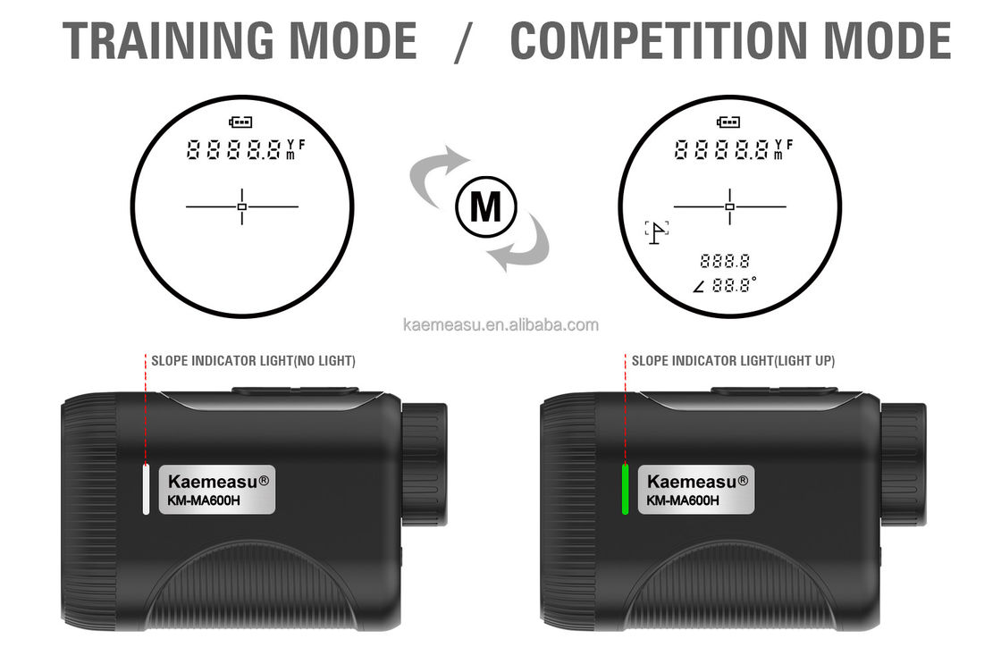 OEM 1200m Golf Slope Scope Лазерный дальномер Телескоп Промышленного класса Гольф Лазерные дальномеры Черный цвет